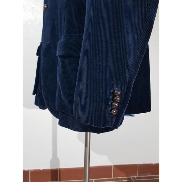 Vintage POLO Ralph Lauren Blue Corduroy Shooting Hunting Coat Jacket XXL 48L rrl - Picture 8 of 10